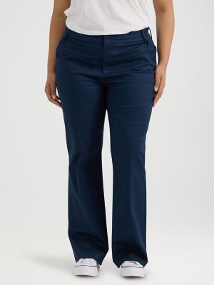 Women's Wrinkle Free Trouser Pant (Plus) in Rivet Navy alternative view