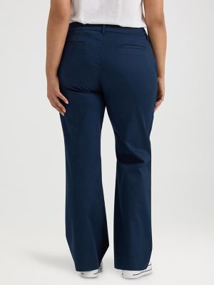 Women's Wrinkle Free Trouser Pant (Plus) in Rivet Navy alternative view 2