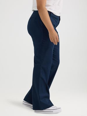 Women's Wrinkle Free Trouser Pant (Plus) in Rivet Navy alternative view 3