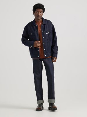 Lined denim jacket - Denim blue - Men