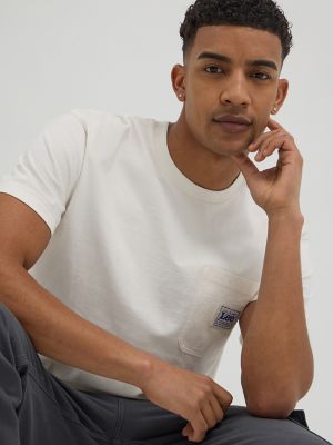 Men's Workwear Pocket Tee in Ecru alternative view