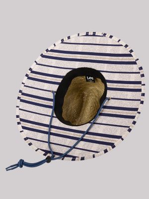 Men's Straw Stripe Lifeguard Hat | Men | Lee®