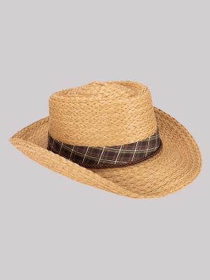 Mens Toasted Paperbraid Gambler Hat:Natural:One Size alternative view 3