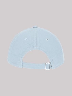 Faux Leather Patch Logo Hat:Light Blue:One Size alternative view