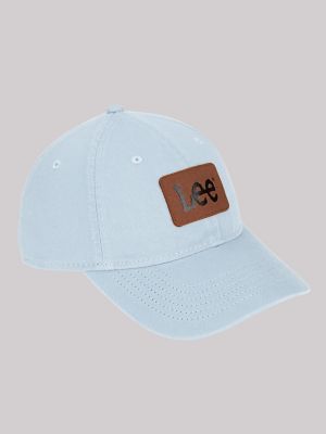 Faux Leather Patch Logo Hat:Light Blue:One Size alternative view 2