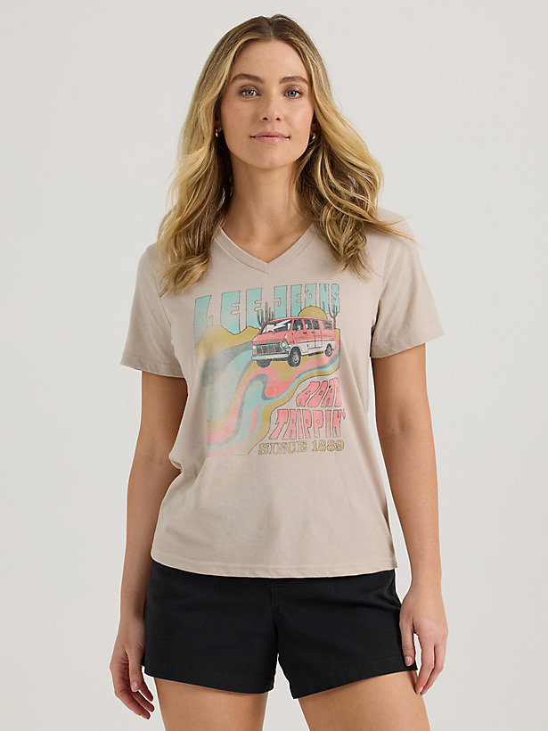 Women's Road Trippin' V-Neck Graphic Tee