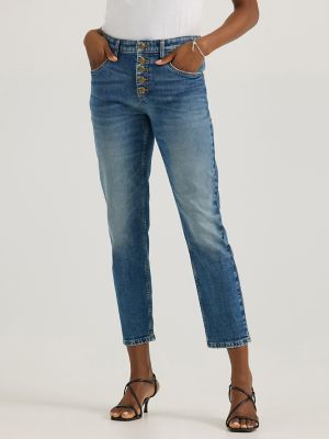 Button fly jeans womens discount