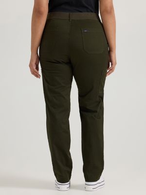 Women's Ultra Lux Comfort with Flex-to-Go Loose Utility Pant (Plus) in Dark Olive Night alternative view 2