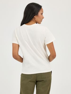 Women's "Buddy" Lee Jeans Graphic Tee in Egret alternative view