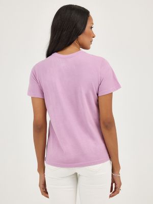 Women's Sketched Flower Graphic Tee in Lavender Mist alternative view