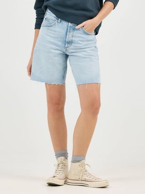 Women's Button Fly Slouch Bermuda in Hint Of Rain alternative view 2