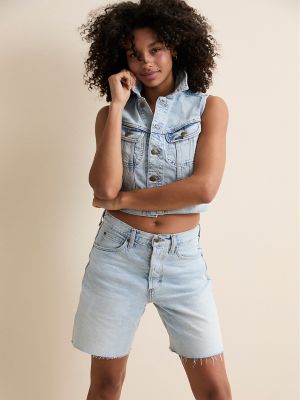 Women's Button Fly Slouch Bermuda