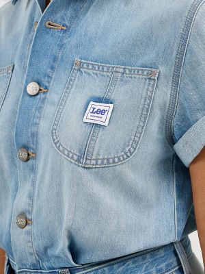 Women's Belted Denim Chore Short All in Cloudy Days alternative view 6