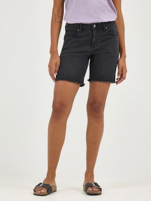 Women's Legendary Frayed Hem Side Slit Short in Dark Tale alternative view