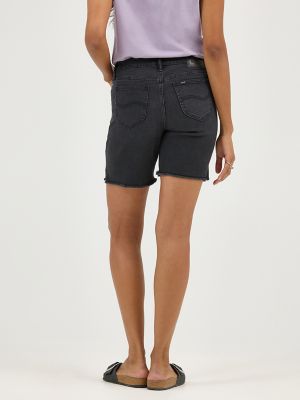 Women's Legendary Frayed Hem Side Slit Short in Dark Tale alternative view 2