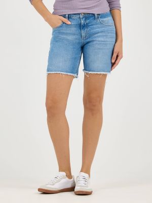 Women's Legendary Frayed Hem Side Slit Short in Best In Show