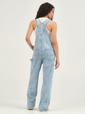 Women's Railroad Stripe Relaxed Bib Overall