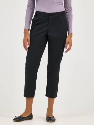Womens Wrinkle Free Capri:Unionall Black:12:M alternative view