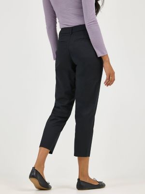 Womens Wrinkle Free Capri:Unionall Black:12:M alternative view 2