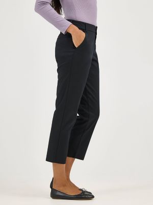 Womens Wrinkle Free Capri:Unionall Black:12:M alternative view 3