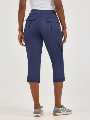 Ultra Lux Comfort Flex-To-Go Relaxed Fit Cargo Capri:Mood Indigo:14:M alternative view 2