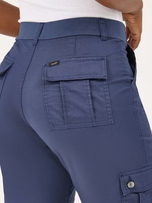 Ultra Lux Comfort Flex-To-Go Relaxed Fit Cargo Capri:Mood Indigo:14:M alternative view 4
