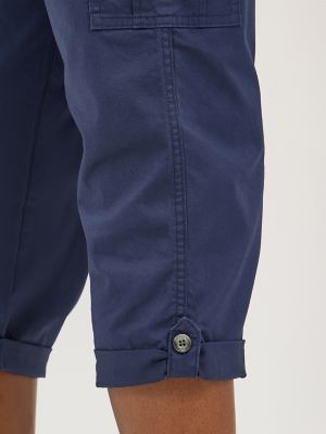 Ultra Lux Comfort Flex-To-Go Relaxed Fit Cargo Capri:Mood Indigo:14:M alternative view 6