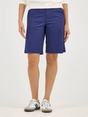 Women's Ultra Lux Comfort with Flex-To-Go Relaxed Fit Utility Bermuda in Medieval Blue alternative view