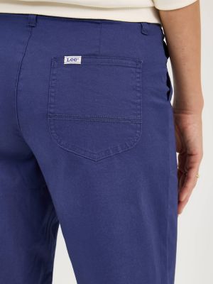Women's Ultra Lux Comfort with Flex-To-Go Relaxed Fit Utility Bermuda in Medieval Blue alternative view 4