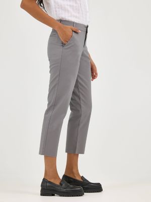 Women's Wrinkle Free Capri in HD Lee Gray alternative view 3