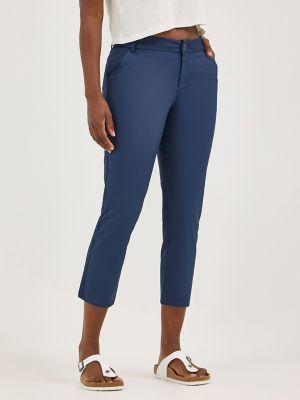 Women's Wrinkle Free Capri in Mood Indigo alternative view