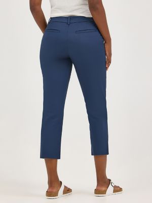 Women's Wrinkle Free Capri in Mood Indigo alternative view 2
