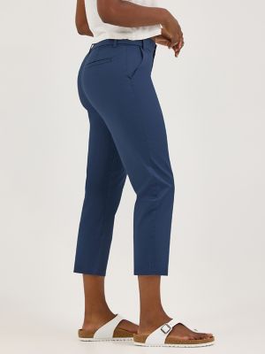 Women's Wrinkle Free Capri in Mood Indigo alternative view 3