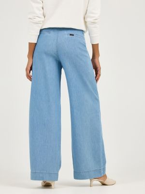 Women's Legendary High Rise Drapey Trouser Jean in Bright Outlook alternative view 3