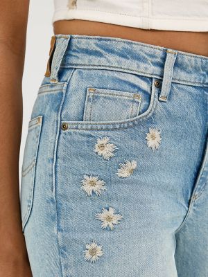 Women's High Rise Daisy Print Flare Jean in Miss Her alternative view 7