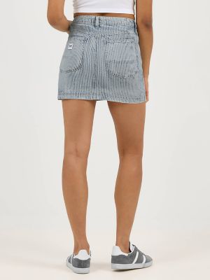 Women's Mid Thigh Mini Skirt in Checking In alternative view 2