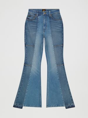 Women's High Rise Pieced Flare Jean in Big Energy alternative view 7