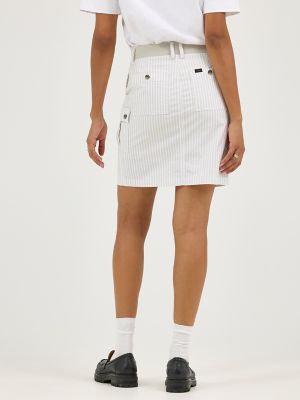 Women's Ultra Lux Comfort with Flex-to-Go Skort in Obsidian Gray Stripe alternative view 2