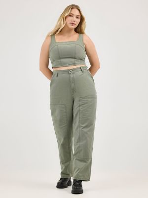 Women's Slim Corset Tank in Merchantile Green alternative view 2