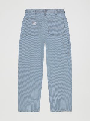 Women's Railroad Stripe Utility Carpenter Pant in Mid Railroad alternative view 11