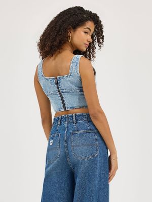 Women's Slim Corset Tank in Royal Indigo