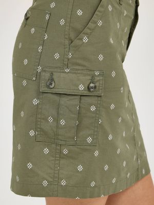 Women's Ultra Lux Comfort with Flex-to-Go Skort in Olive Grove Block Print alternative view 5