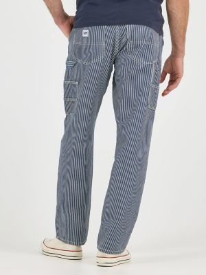 Men's Legendary Railroad Stripe Loose Carpenter Jean