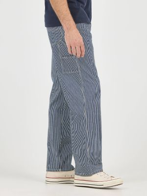 Men's Legendary Railroad Stripe Loose Carpenter Jean
