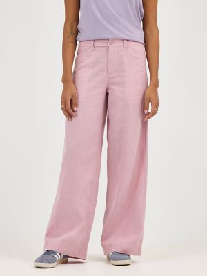 Women's Legendary High Rise Drapey Trouser Pant in Soft Mauve alternative view