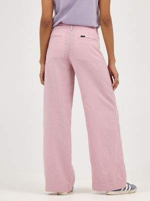 Women's Legendary High Rise Drapey Trouser Pant in Soft Mauve alternative view 2