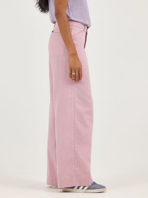Women's Legendary High Rise Drapey Trouser Pant in Soft Mauve alternative view 3