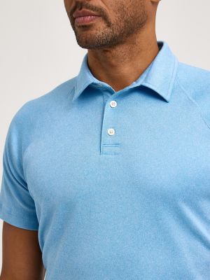 Men's Golf Series Solid Polo Shirt in Stream alternative view 3