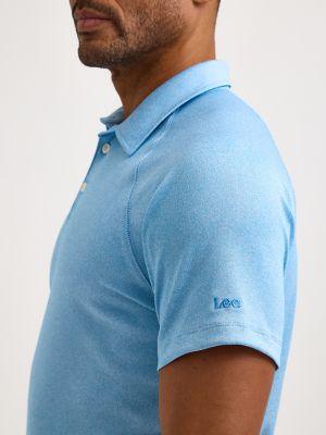 Men's Golf Series Solid Polo Shirt in Stream alternative view 4