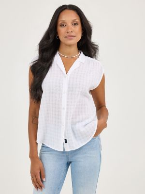 Women's Legendary Cap Sleeve Button Down Shirt